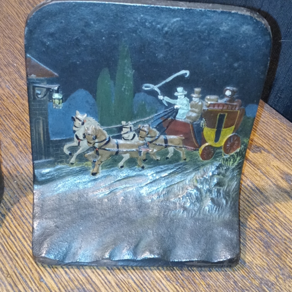 Antique Cast Iron Bookends - Picture 2 of 3